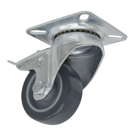 Sealey 50mm Castor Wheel with Swivel Plate & Total Lock Model No-SCW250SPL