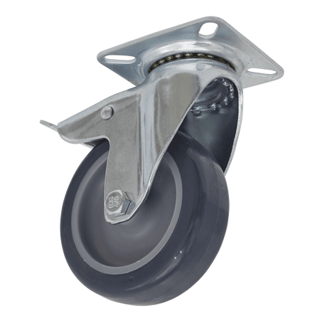 Sealey 75mm Castor Wheel with Swivel Plate & Total Lock Model No-SCW275SPL