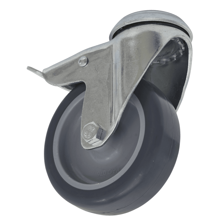 Sealey 75mm Castor Wheel with Swivel Bolt Hole & Total Lock Model No-SCW275SBL
