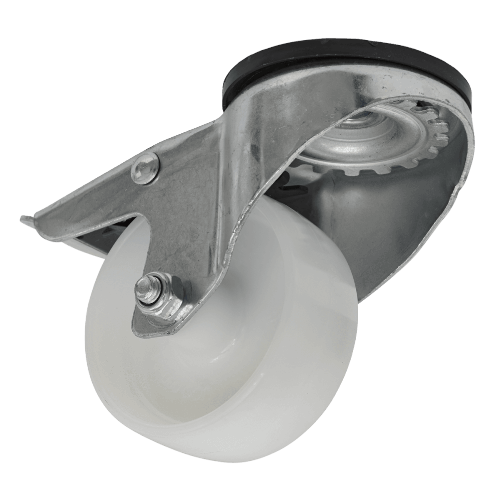 Sealey 80mm Castor Wheel with Swivel Bolt Hole & Total Lock Model No-SCW480SBL