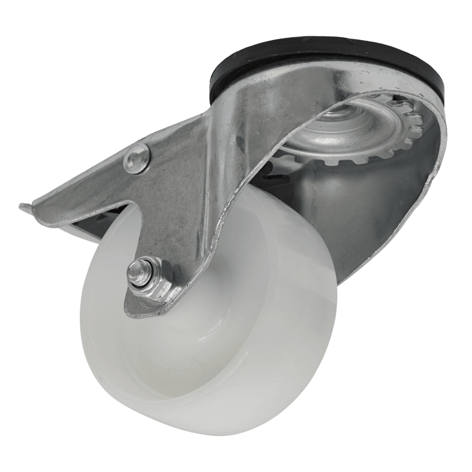 Sealey 80mm Castor Wheel with Swivel Bolt Hole & Total Lock Model No-SCW480SBL