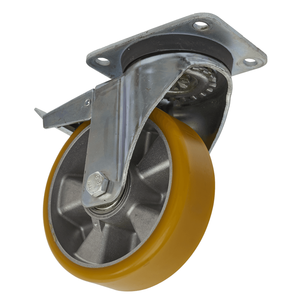 Sealey 160mm Castor Wheel with Swivel Plate & Total Lock Model No-SCW5160SPL