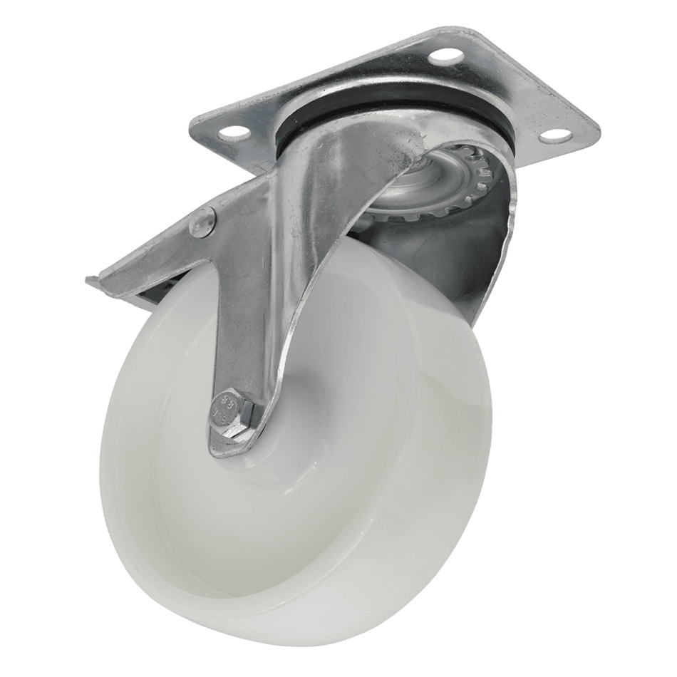 Sealey 125mm Castor Wheel with Swivel Plate & Total Lock Model No-SCW4125SPL