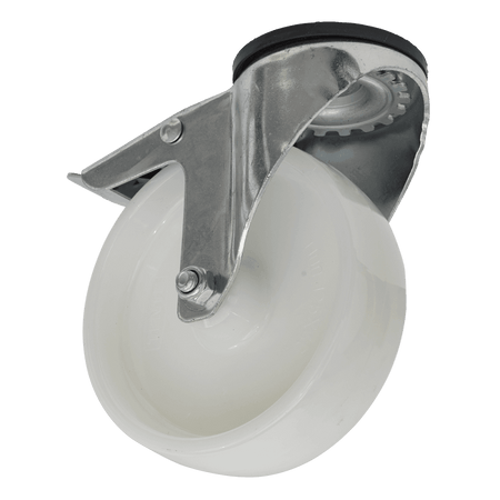 Sealey 125mm Castor Wheel with Swivel Bolt Hole & Total Lock Model No-SCW4125SBL