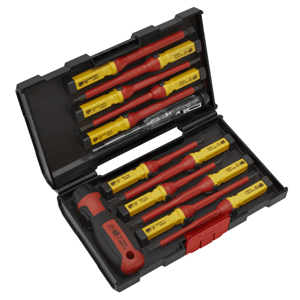 Sealey Screwdriver Set 13pc Interchangeable - VDE Approved Model No-AK6128