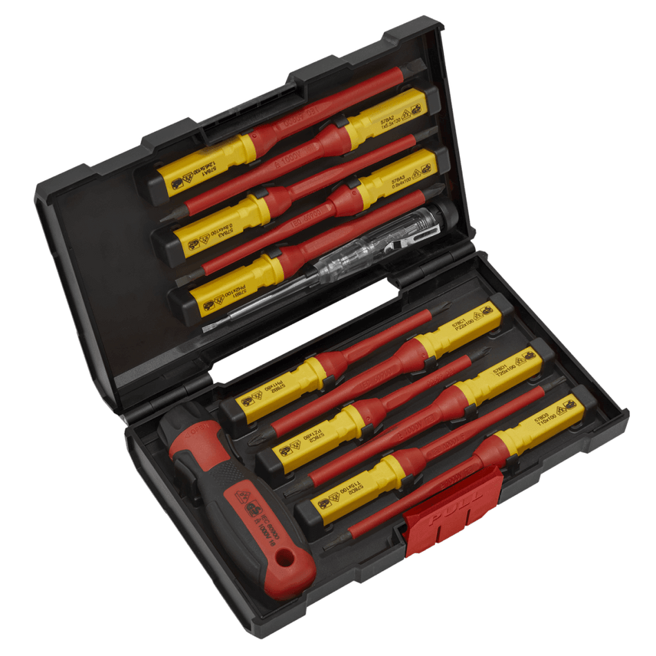 Sealey Screwdriver Set 13pc Interchangeable - VDE Approved Model No-AK6128