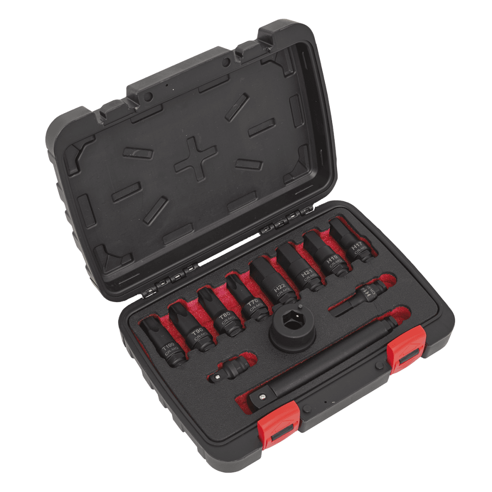 Sealey Impact Socket Bit & Accessories Set 12pc 3/4"Sq Drive Model No-AK5617