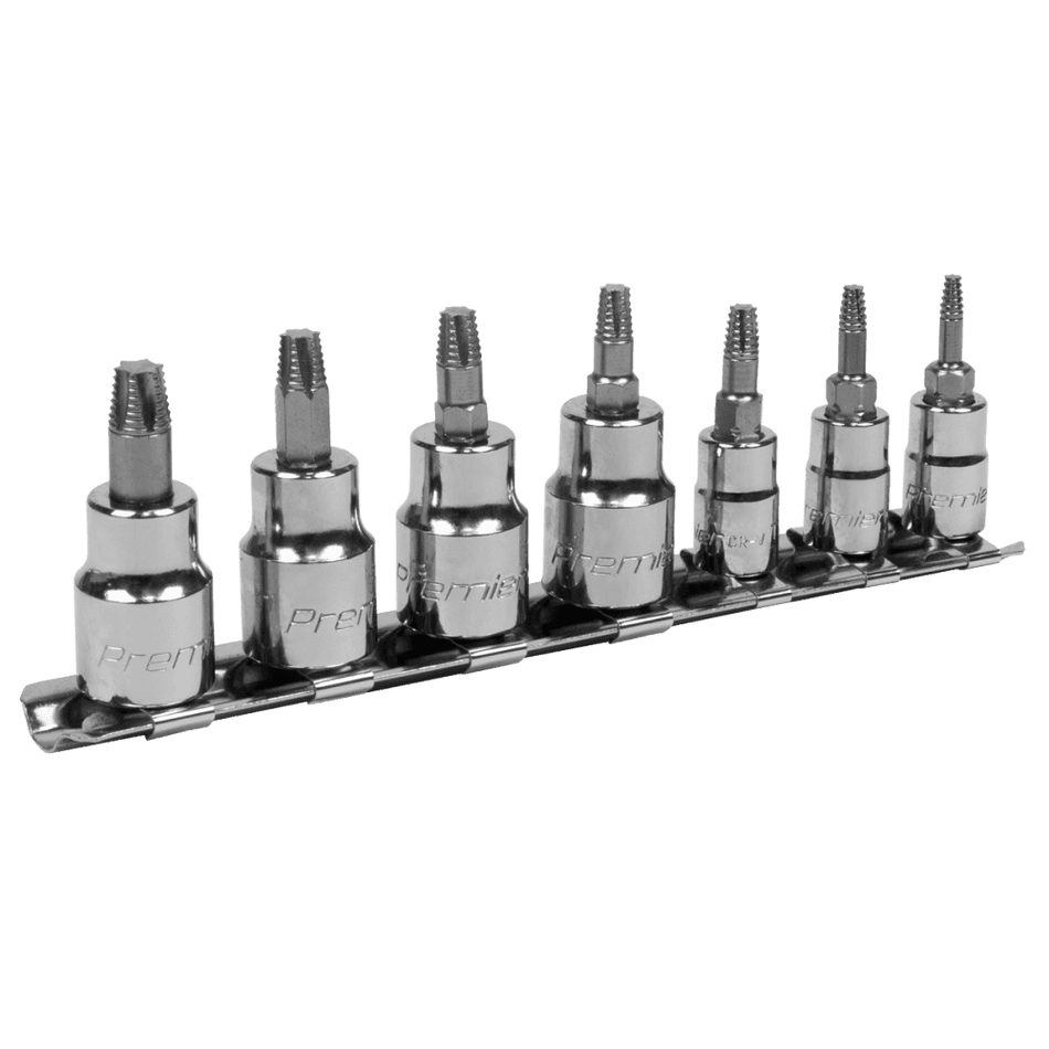 Sealey TRX-Star* Socket Bit Set Lock-OnÂƒ?Â½ 7pc 1/4" & 3/8"Sq Drive Model No-AK62262