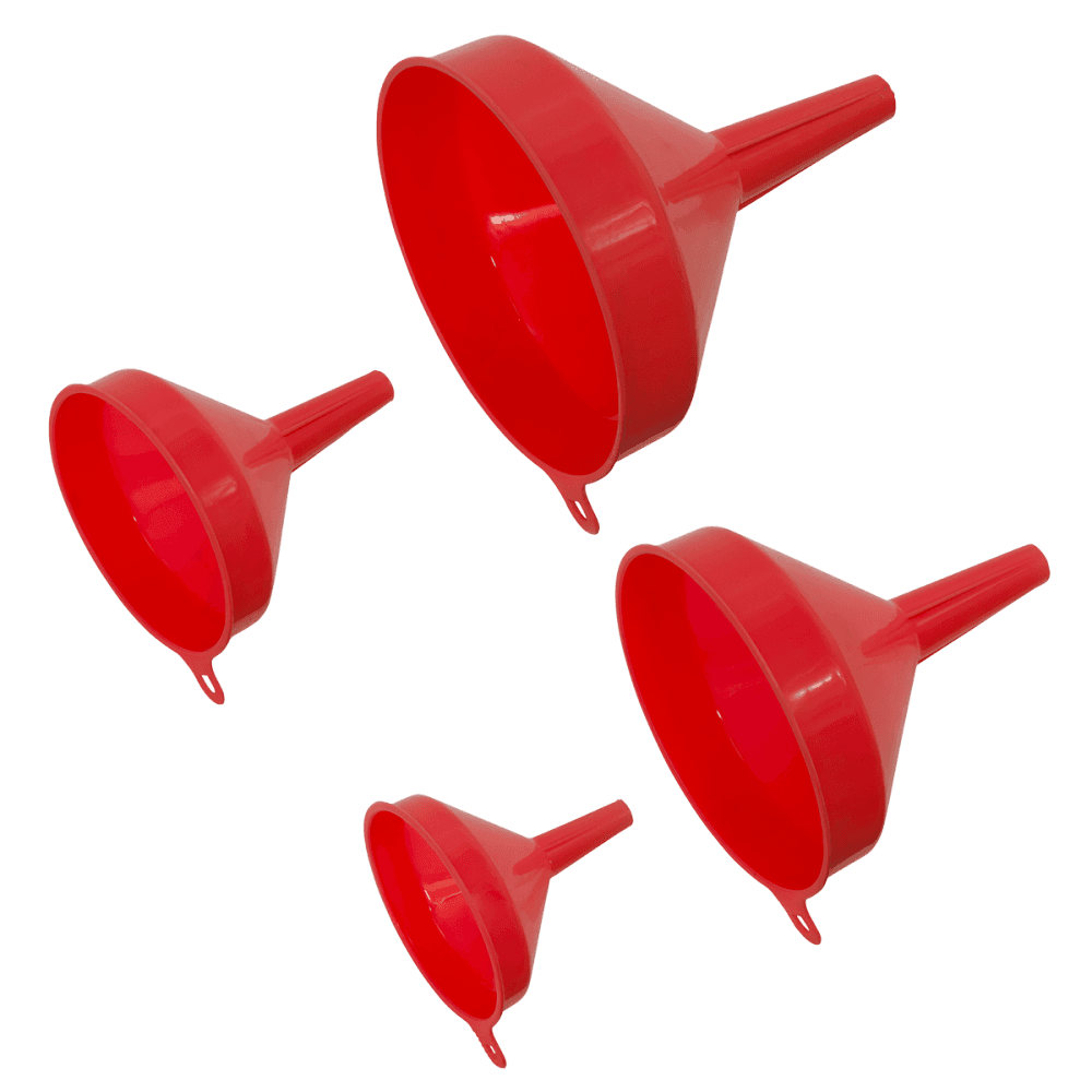 Sealey Economy Fixed Spout Funnel Set 4pc Model No-F94