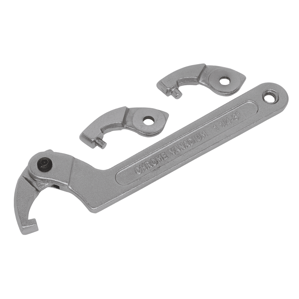 Sealey Adjustable C-Spanner Hook & Pin Wrench Set 32-76mm 4pc Model No-SMC2M