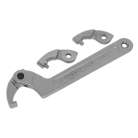 Sealey Adjustable C-Spanner Hook & Pin Wrench Set 32-76mm 4pc Model No-SMC2M