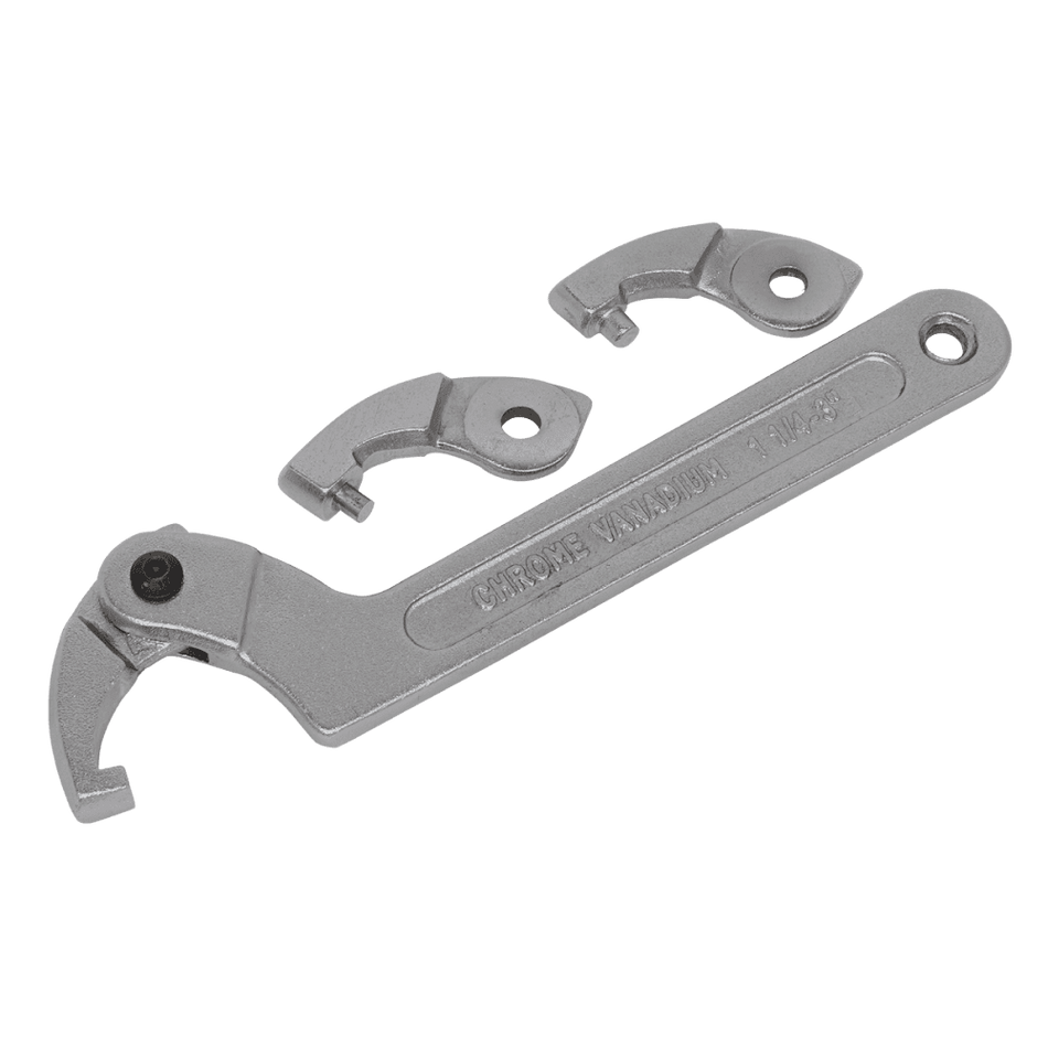 Sealey Adjustable Hook & Pin Wrench Set 4pc 32-76mm Model No-SMC2M