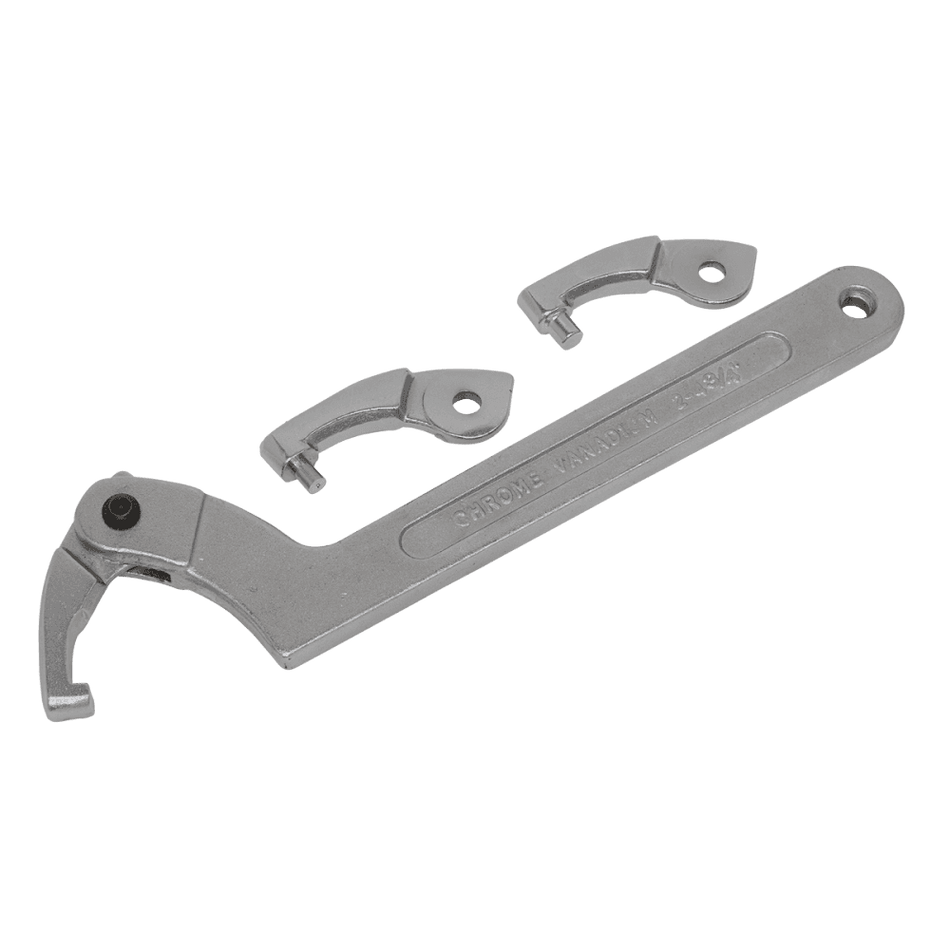 Sealey Adjustable Hook & Pin Wrench Set 4pc 51-121mm Model No-SMC2L