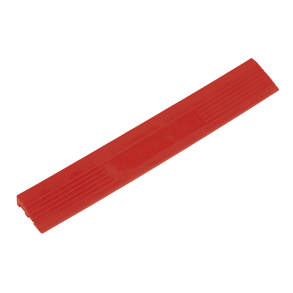 Sealey Polypropylene Floor Tile Edge 400 x 60mm Red Male - Pack of 6 Model No-FT3ERM