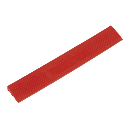 Sealey Polypropylene Floor Tile Edge 400 x 60mm Red Male - Pack of 6 Model No-FT3ERM
