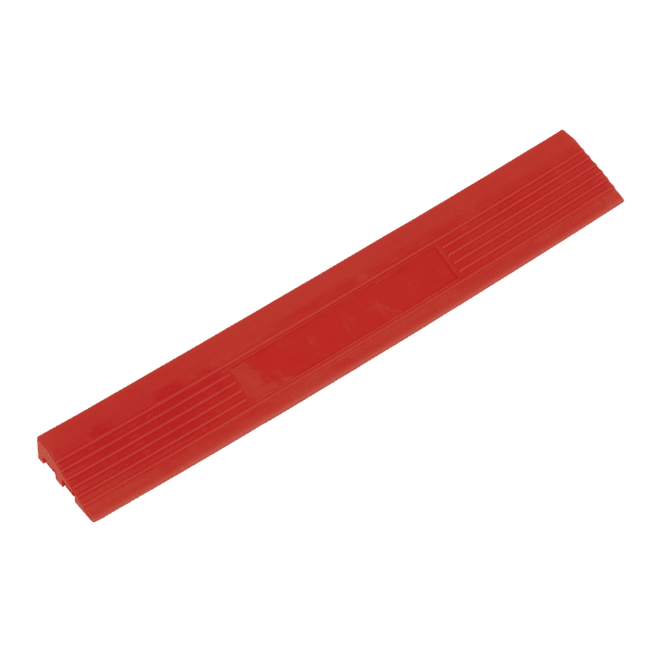 Sealey Polypropylene Floor Tile Edge 400 x 60mm Red Male - Pack of 6 Model No-FT3ERM