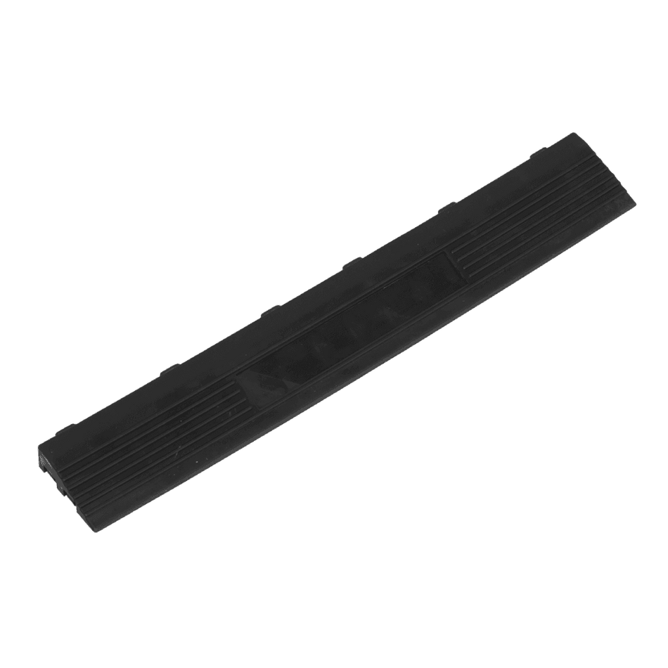 Sealey Polypropylene Floor Tile Edge 400 x 60mm Black Female - Pack of 6 Model No-FT3EBF