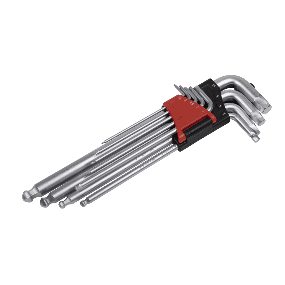 Sealey Premier Lock-On™ Extra-Long Ball-End Hex Key Set 9pc Model No-AK7180