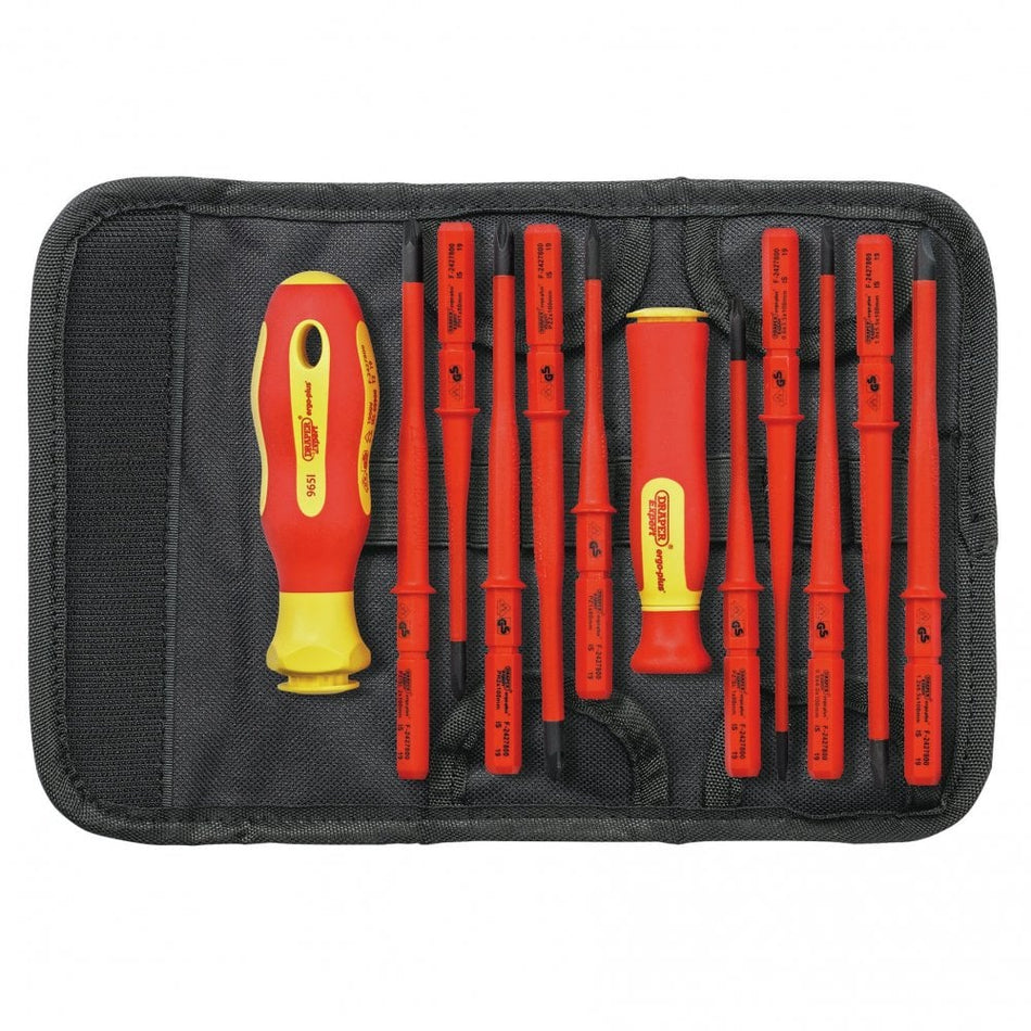 Ergo Plus® Extra Slim Interchangeable VDE Screwdriver Set (12 Piece) : Model No. 965SLIM/I/12
