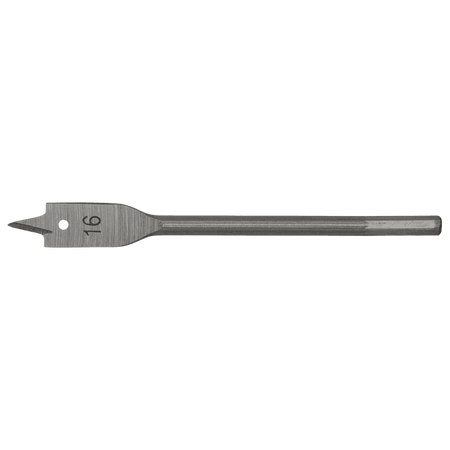Flat Wood Bit 16mm x 152mm Model No-FWB16