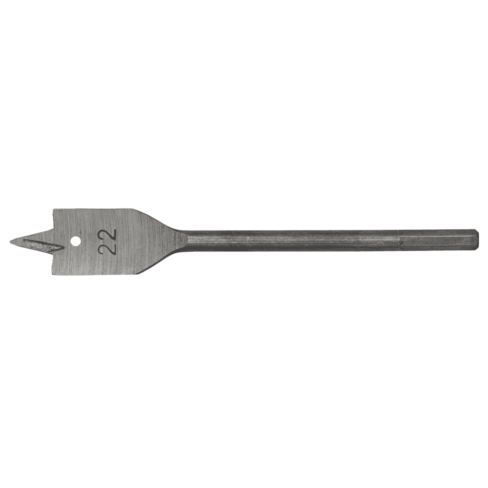 Flat Wood Bit 22mm x 152mm Model No-FWB22