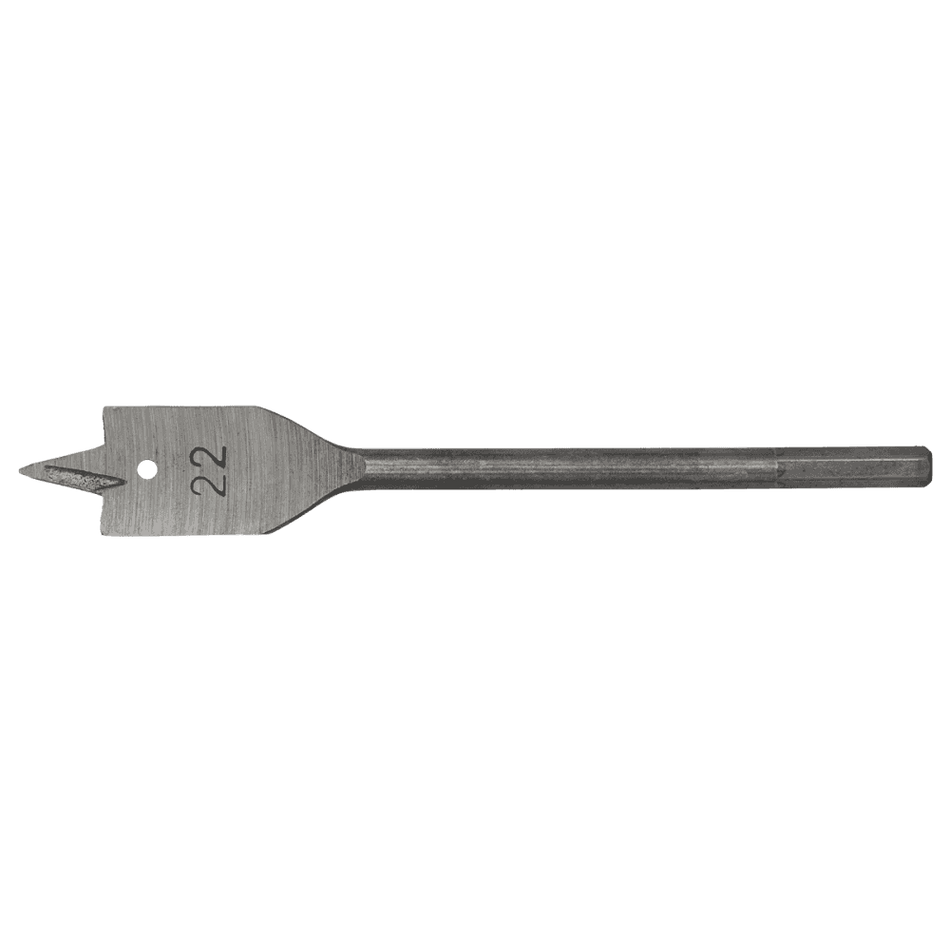 Flat Wood Bit 22mm x 152mm Model No-FWB22