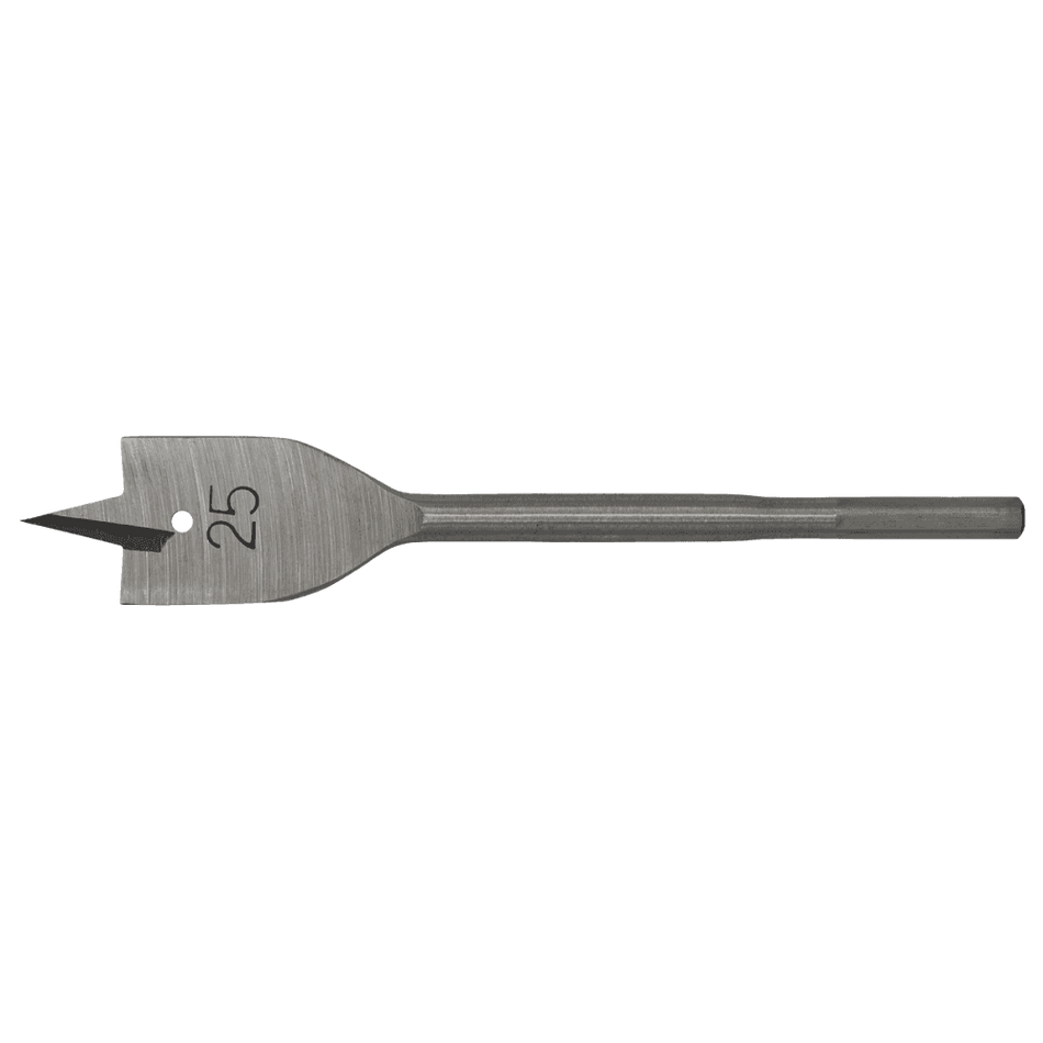 Flat Wood Bit 25mm x 152mm Model No-FWB25