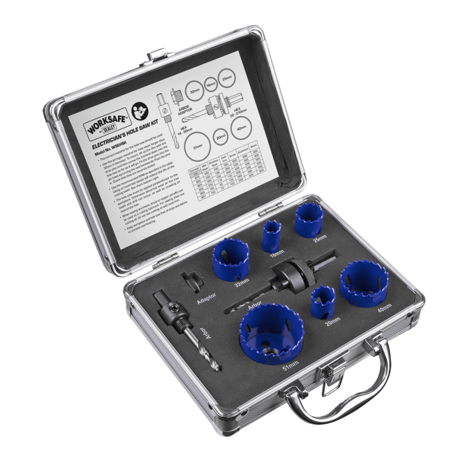 Hole Saw Kit - Electricians Model No-WSEHSK