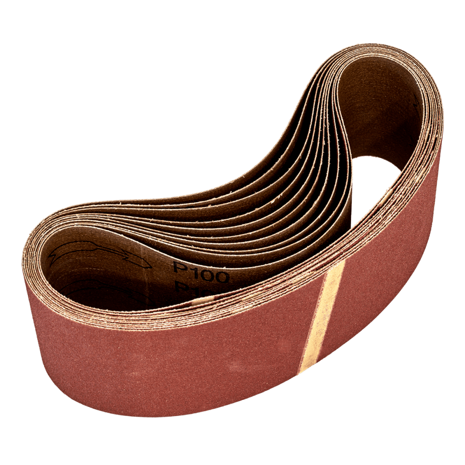 Sanding Belt 75 x 533mm 100Grit - Pack of 10 Model No-WSB53100