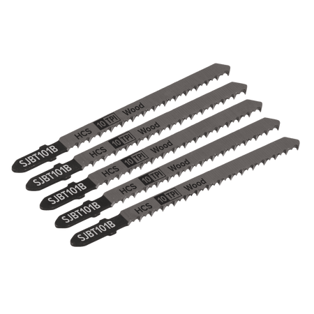 Jigsaw Blade Hard Wood 100mm 10tpi - Pack of 5 Model No-SJBT101B