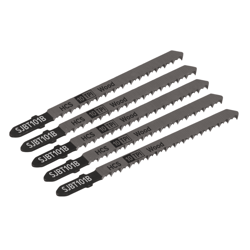 Jigsaw Blade Hard Wood 100mm 10tpi - Pack of 5 Model No-SJBT101B