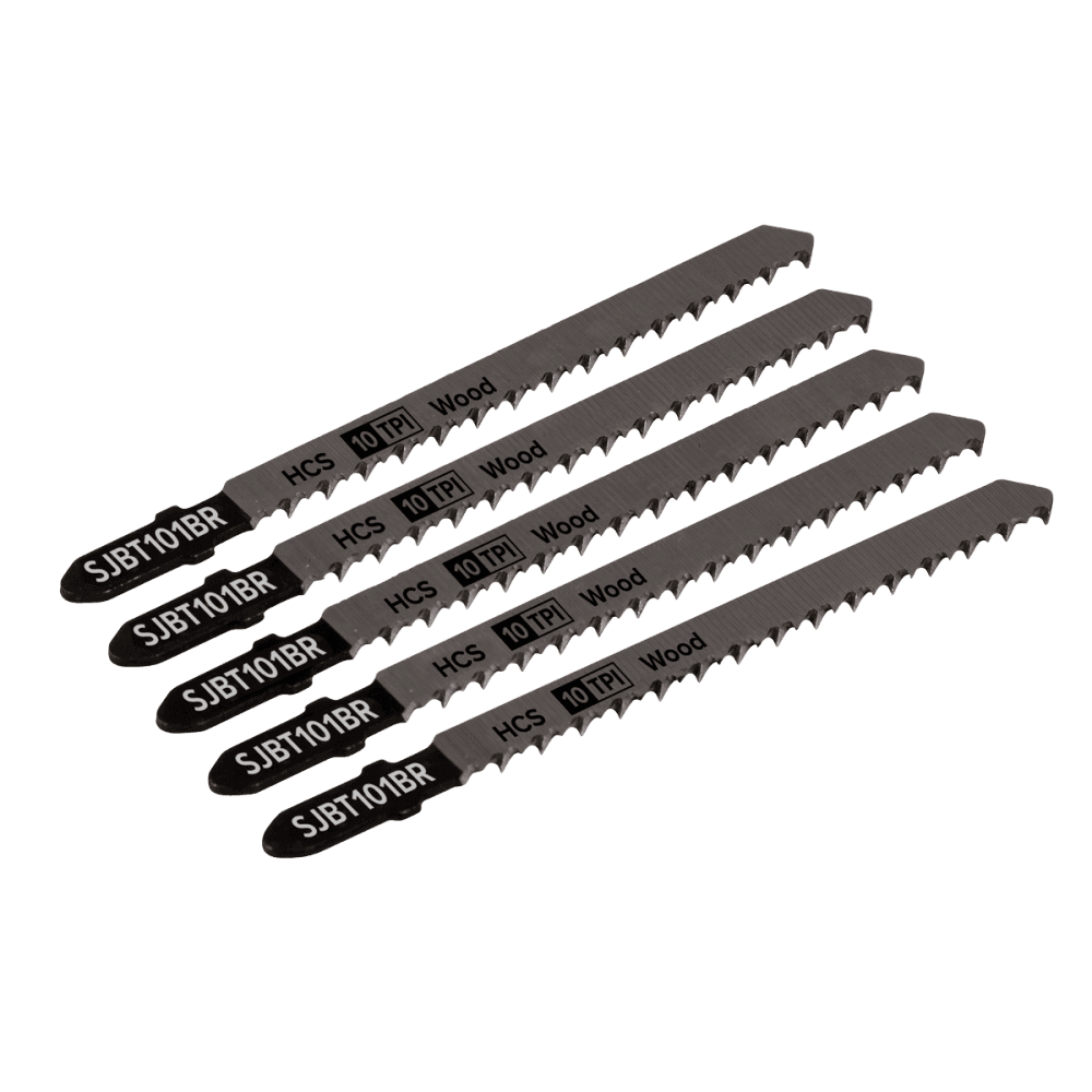Jigsaw Blade Hard Wood Downward Cut 100mm 10tpi - Pack of 5 Model No-SJBT101BR