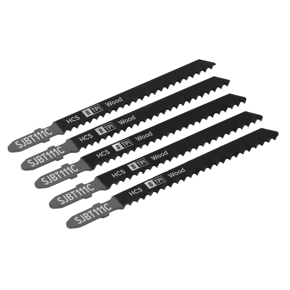Jigsaw Blade General Wood 100mm 8tpi - Pack of 5 Model No-SJBT111C