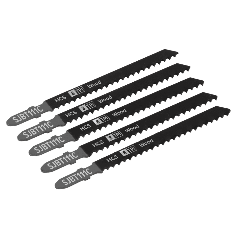 Jigsaw Blade General Wood 100mm 8tpi - Pack of 5 Model No-SJBT111C