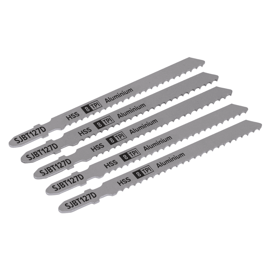 Jigsaw Blade Aluminium 100mm 8tpi - Pack of 5 Model No-SJBT127D