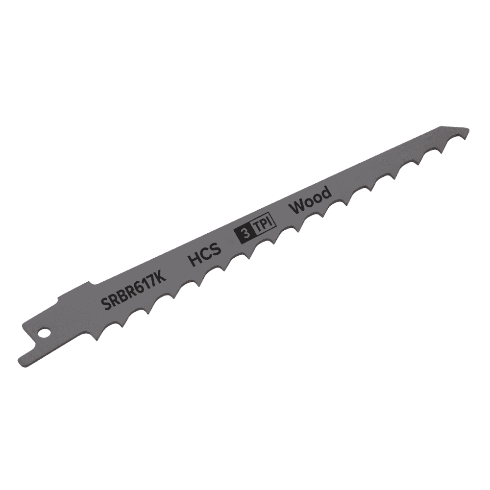 Reciprocating Saw Blade Pruning & Coarse Wood 150mm 3tpi - Pack of 5 Model No-SRBR617K