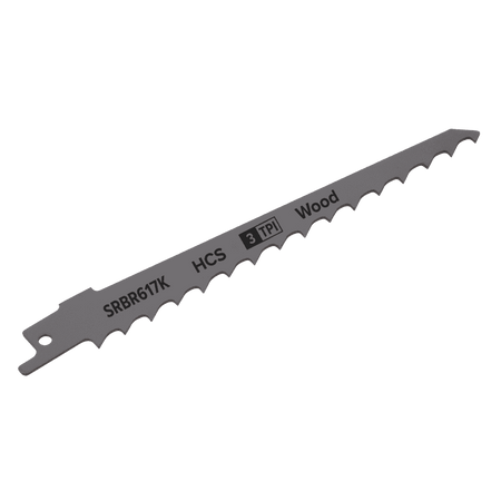 Reciprocating Saw Blade Pruning & Coarse Wood 150mm 3tpi - Pack of 5 Model No-SRBR617K