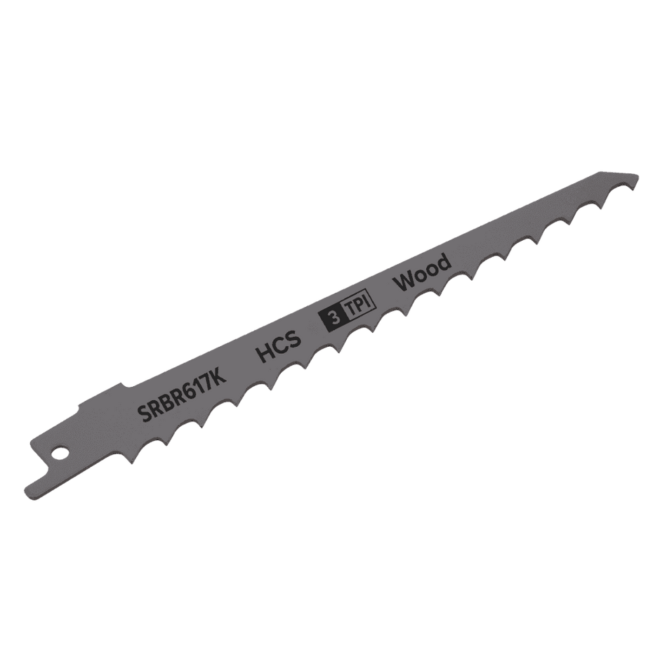 Reciprocating Saw Blade Pruning & Coarse Wood 150mm 3tpi - Pack of 5 Model No-SRBR617K