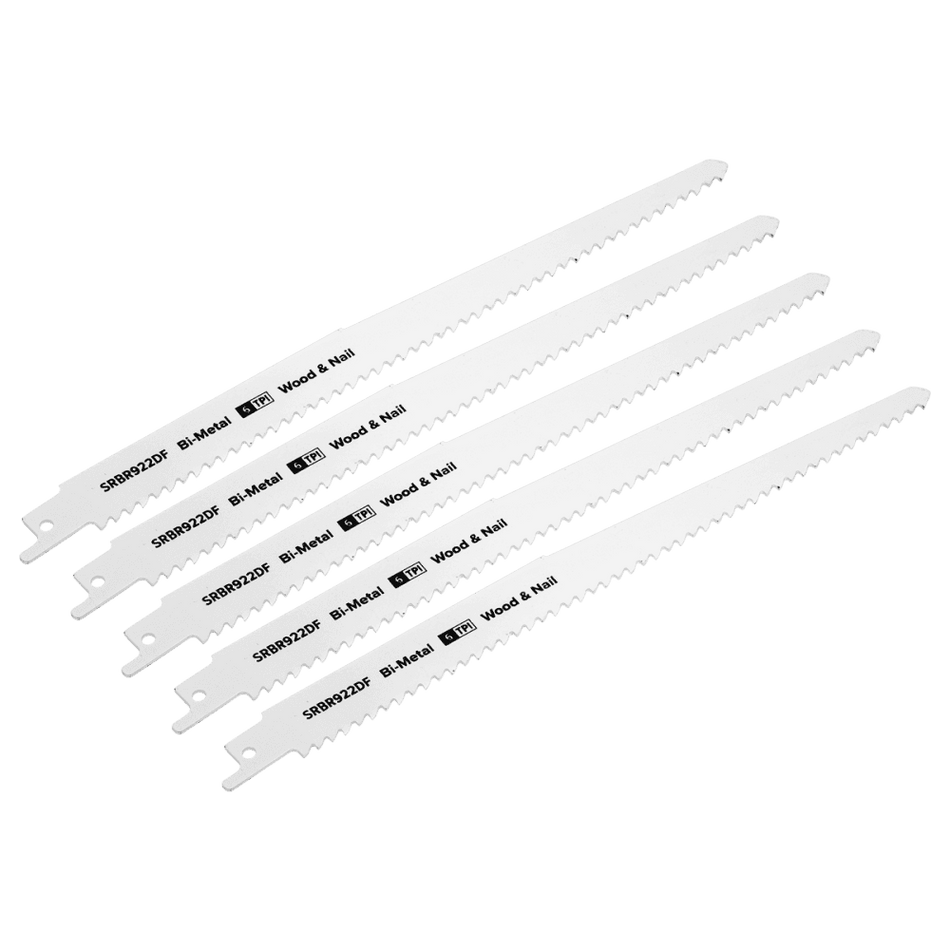 Reciprocating Saw Blade Wood & Nail 230mm 6tpi - Pack of 5 Model No-SRBR922DF