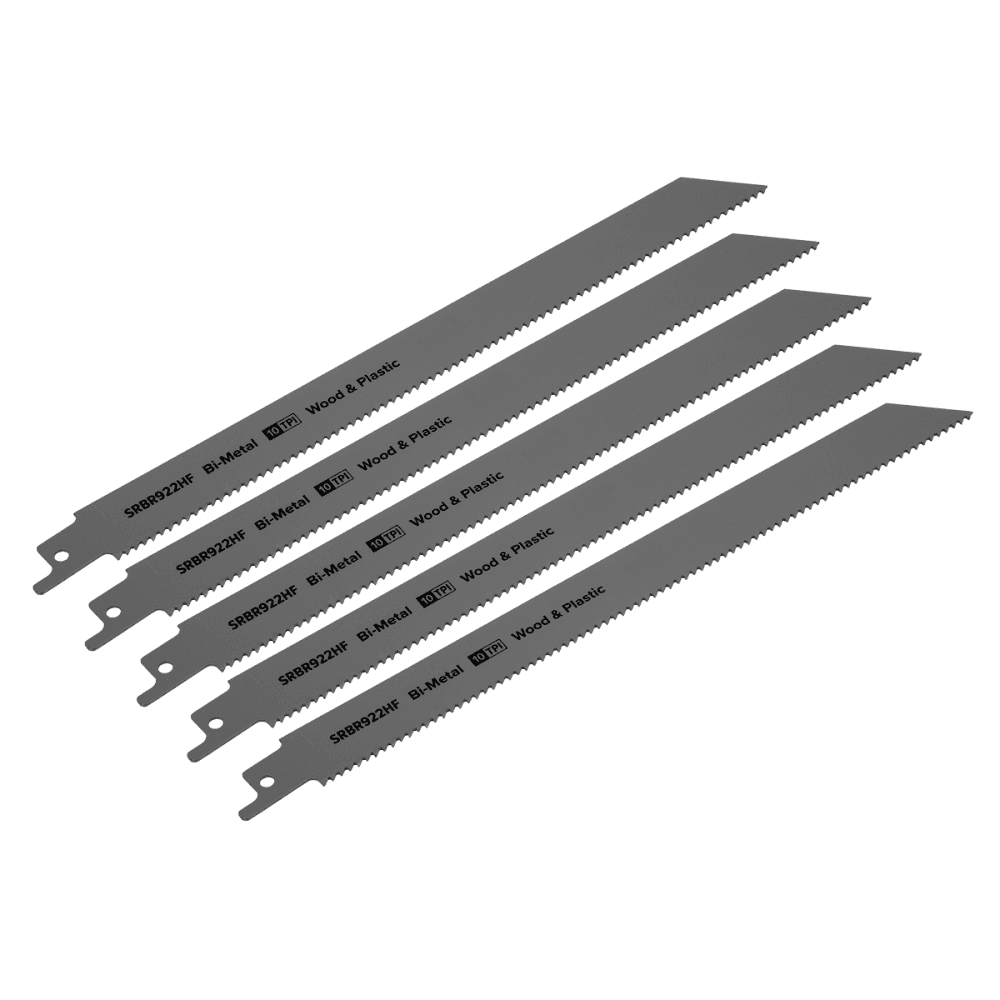 Reciprocating Saw Blade Wood & Plastics 230mm 10tpi - Pack of 5 Model No-SRBR922HF