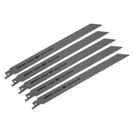 Reciprocating Saw Blade Wood & Plastics 230mm 10tpi - Pack of 5 Model No-SRBR922HF