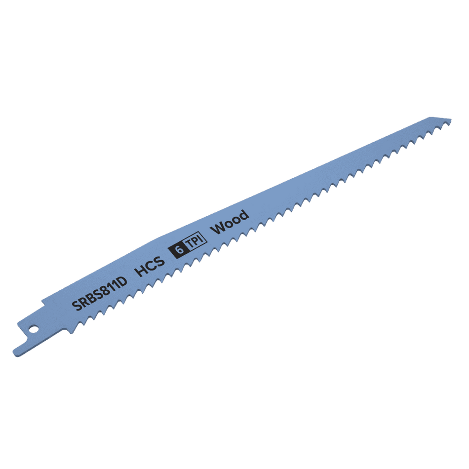 Reciprocating Saw Blade Clean Wood 200mm 6tpi - Pack of 5 Model No-SRBS811D