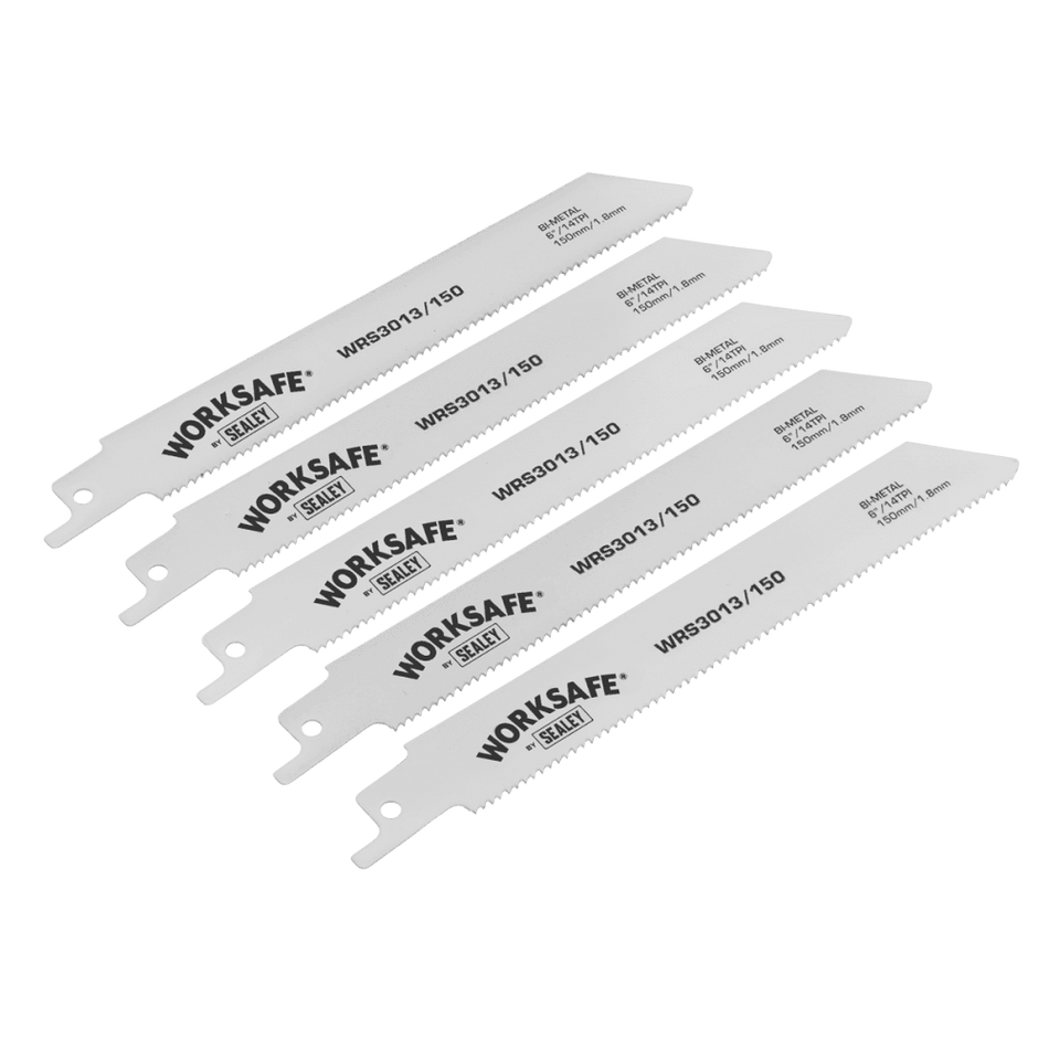 Reciprocating Saw Blade 150mm 14tpi - Pack of 5 Model No-WRS3013/150
