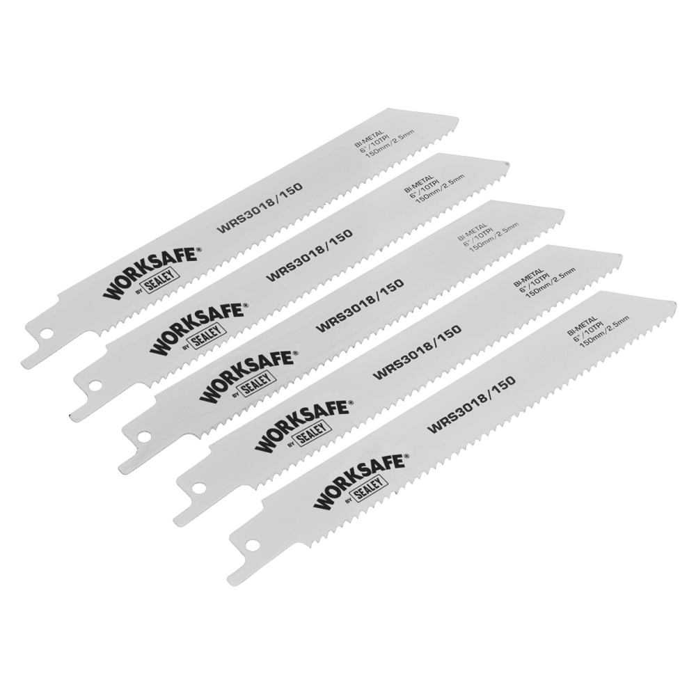 Reciprocating Saw Blade 150mm 10tpi - Pack of 5 Model No-WRS3018/150