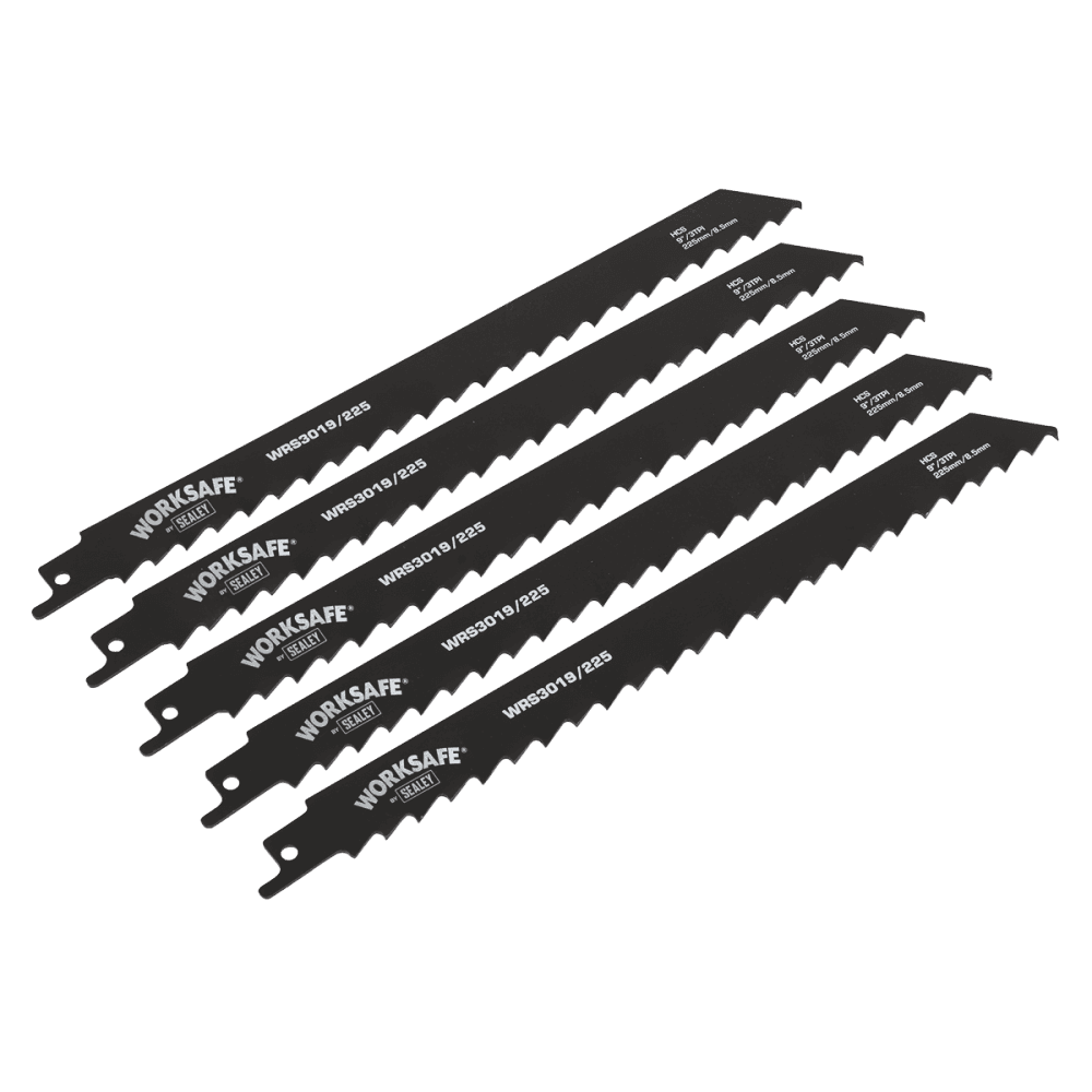 Reciprocating Saw Blade Wood 225mm 3tpi - Pack of 5 Model No-WRS3019/225