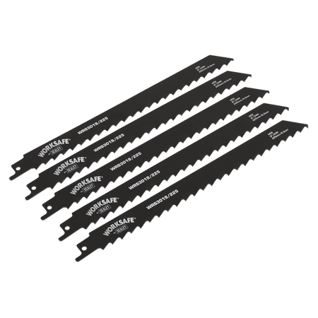 Reciprocating Saw Blade Wood 225mm 3tpi - Pack of 5 Model No-WRS3019/225