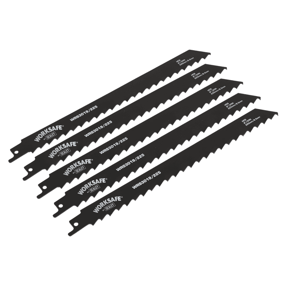 Reciprocating Saw Blade Wood 225mm 3tpi - Pack of 5 Model No-WRS3019/225