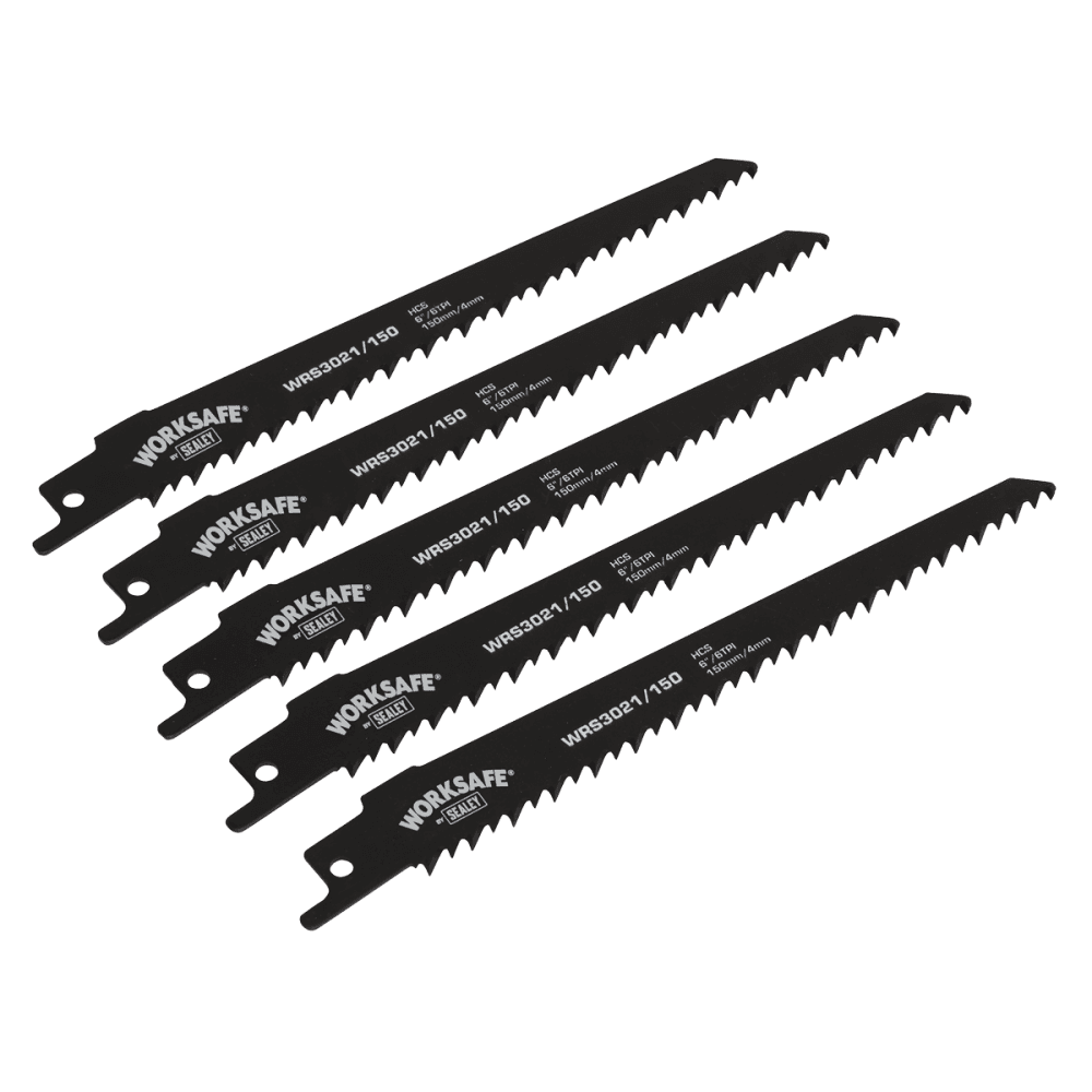 Reciprocating Saw Blade 150mm 6tpi - Pack of 5 Model No-WRS3021/150