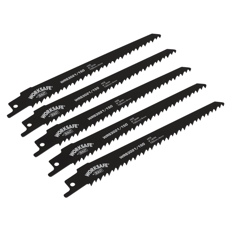Reciprocating Saw Blade 150mm 6tpi - Pack of 5 Model No-WRS3021/150