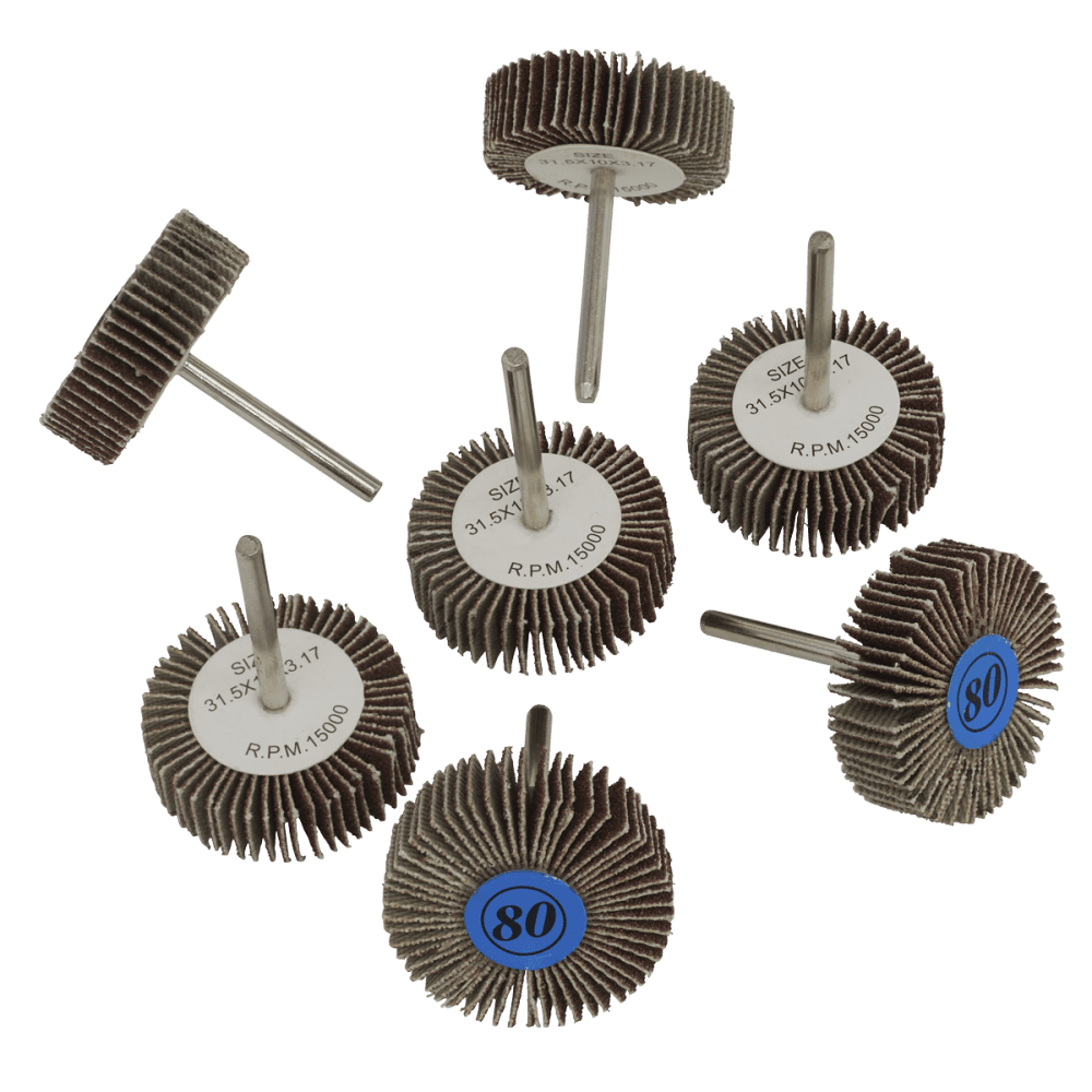 Rotary Tool Flap Wheel Set 7pc 30mm Model No-RTA7FW